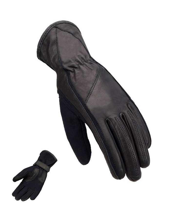 GUANTES MOTO UNIK C19 INVIERNO LADY PIEL L NEGRO NEGRO